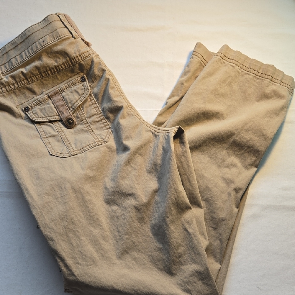 Natural Reflections Tan Cargo Pants for Women